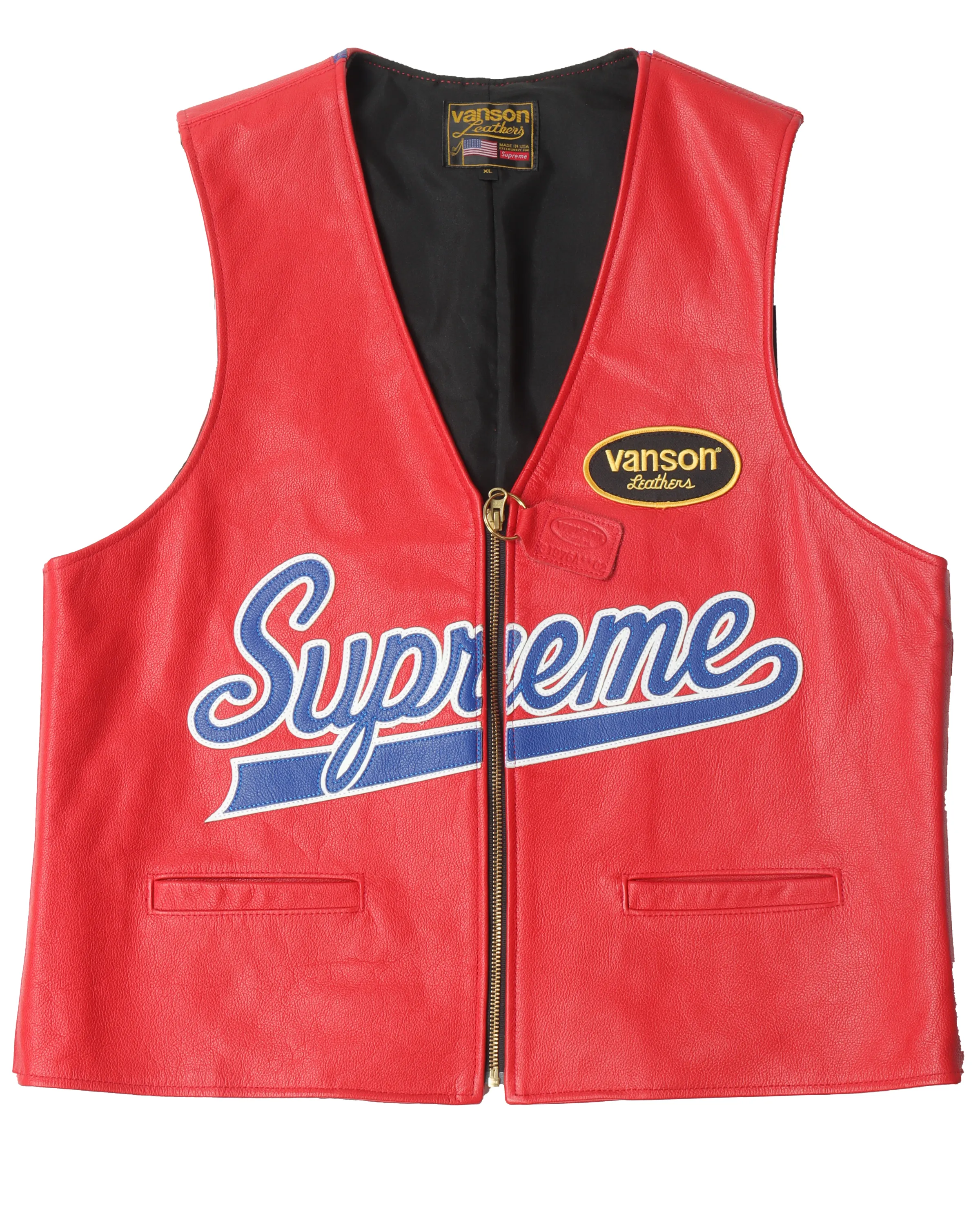 Vanson SS21 Leather Spiderweb Vest
