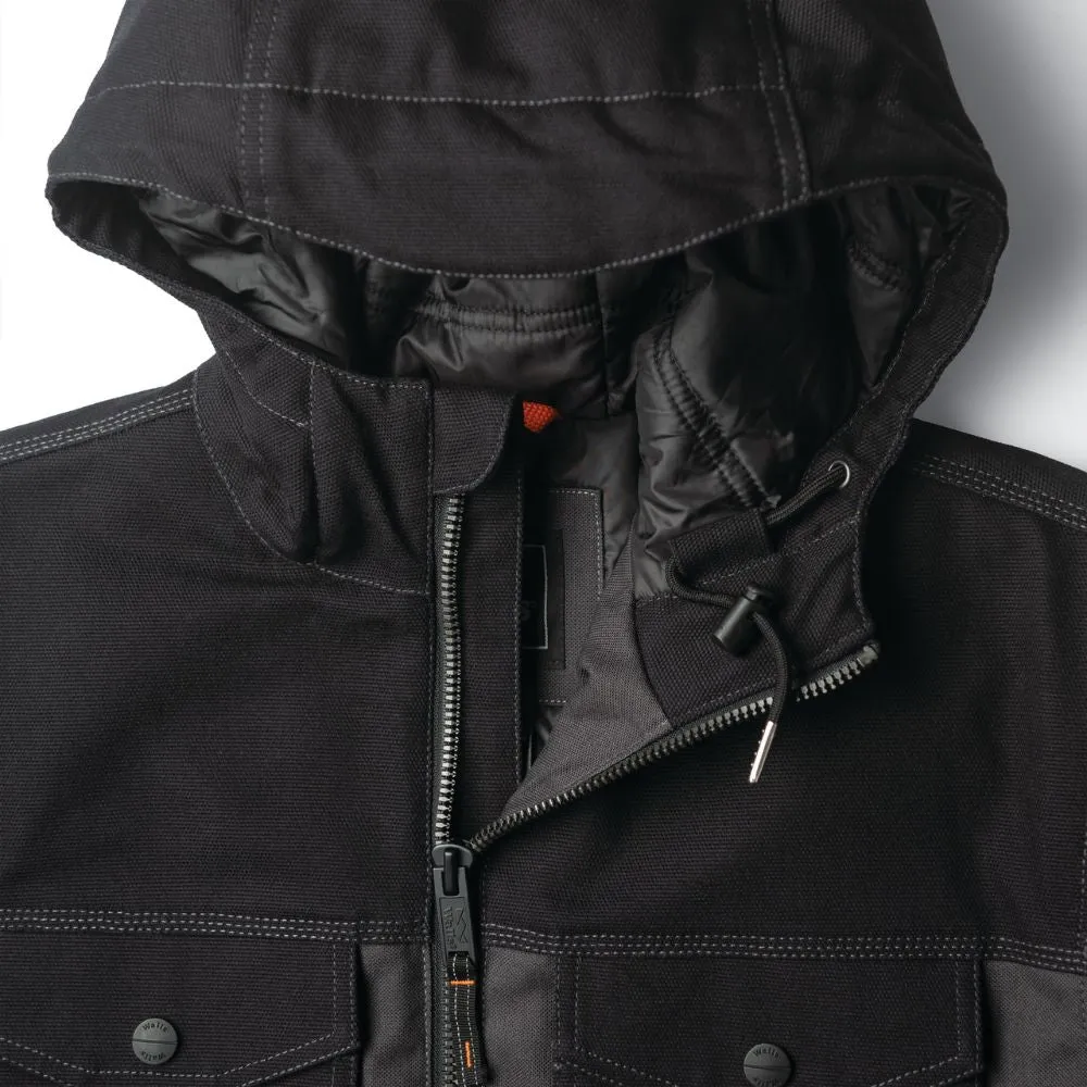 Walls Men's Edgewood Waterproof Duck Insulated Work Coat - Black YC12