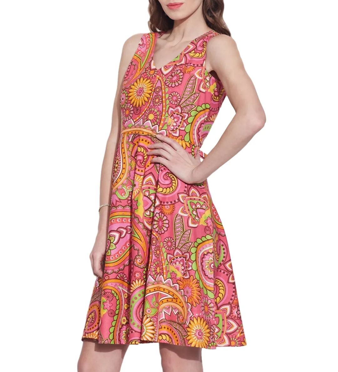 Womens Accessories Cotton Printed Dress,Machine Washable,W-CPD44-1615, Size-44 Inch