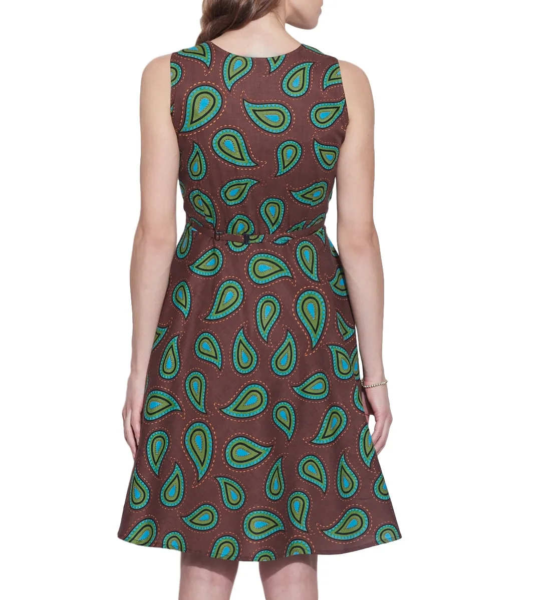 Women's Apparel Cotton Printed Dress,Machine Washable,W-CPD40-1627, Size-40 Inch