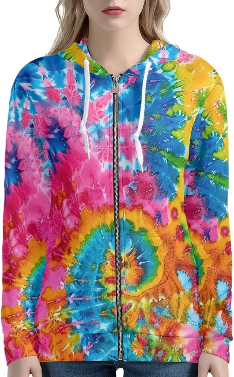 Women's Fashion Hoodies & Sweatshirts Loose Sweatshirt Hoodie Casual Drawstring Hooded Jacket with Pockets