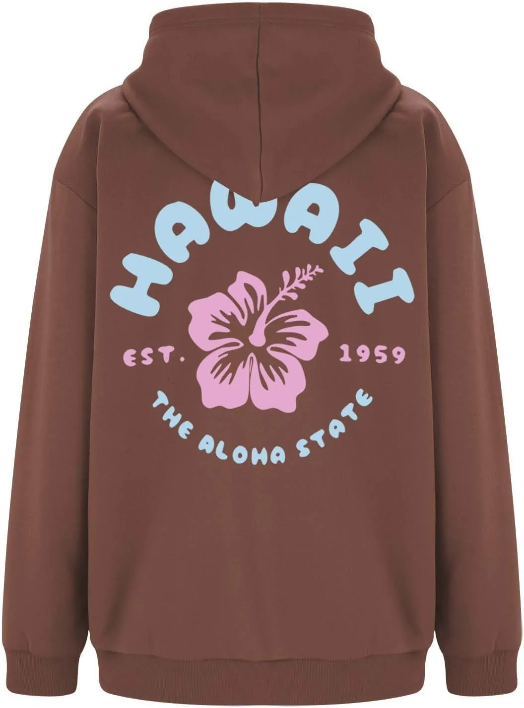 Womens Floral Print Hoodies Hawaiian Graphic Oversized Zip up Sweatshirts Long Sleeve Hooded Pullover with Pockets