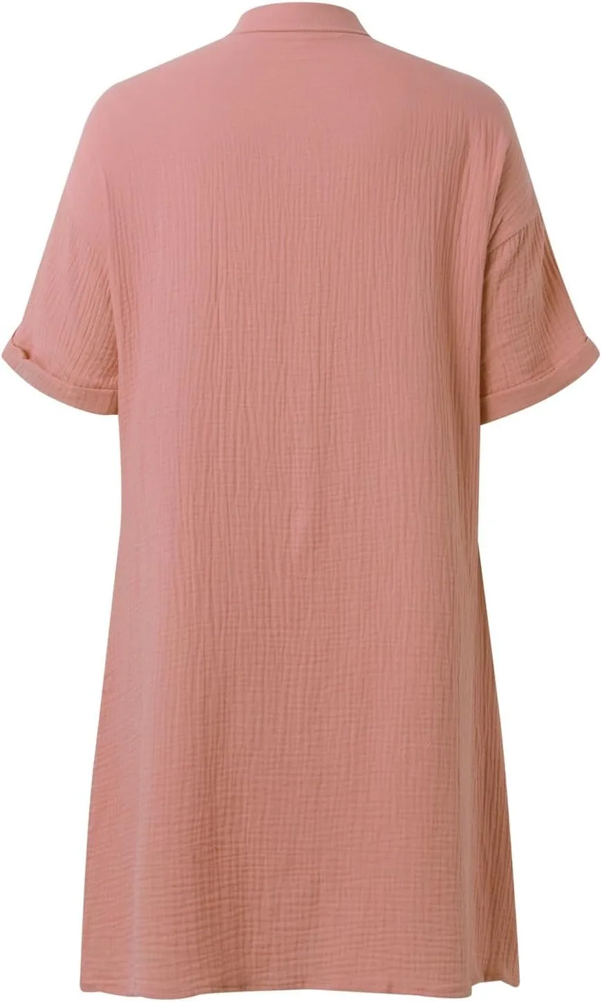 Women's Summer Dress Midi Floral Flutter Short Sleeve Casual Dresses Tiered Flowy Boho Beach Dress Tunic Holiday Dresses