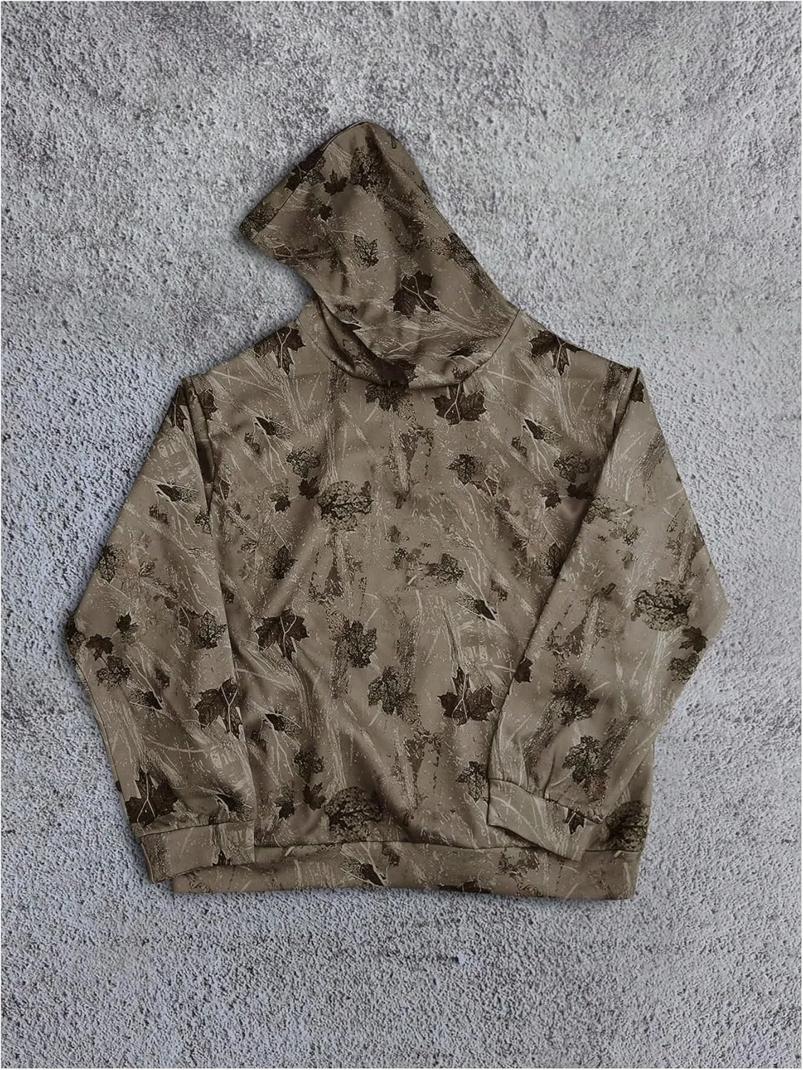 Women's Y2K Camo Hoodie Long Sleeve Sweatshirt Camouflage Pullover Oversized Hooded Sweatshirt