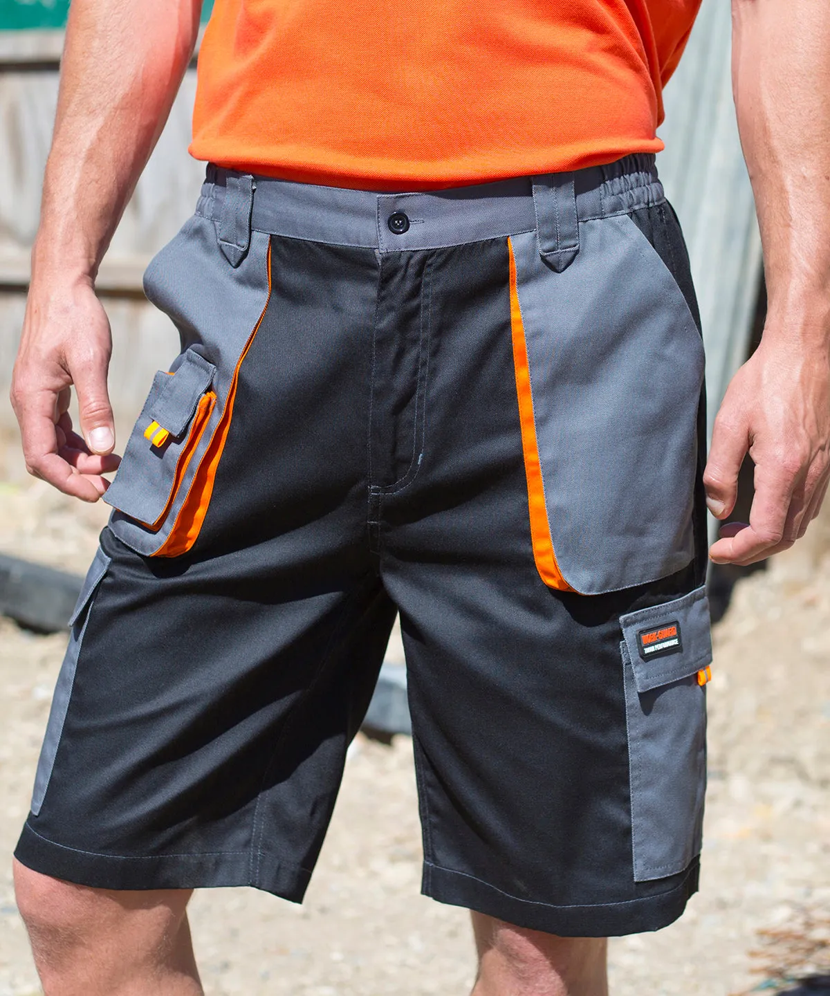 Work-Guard lite shorts | Black/Grey/Orange
