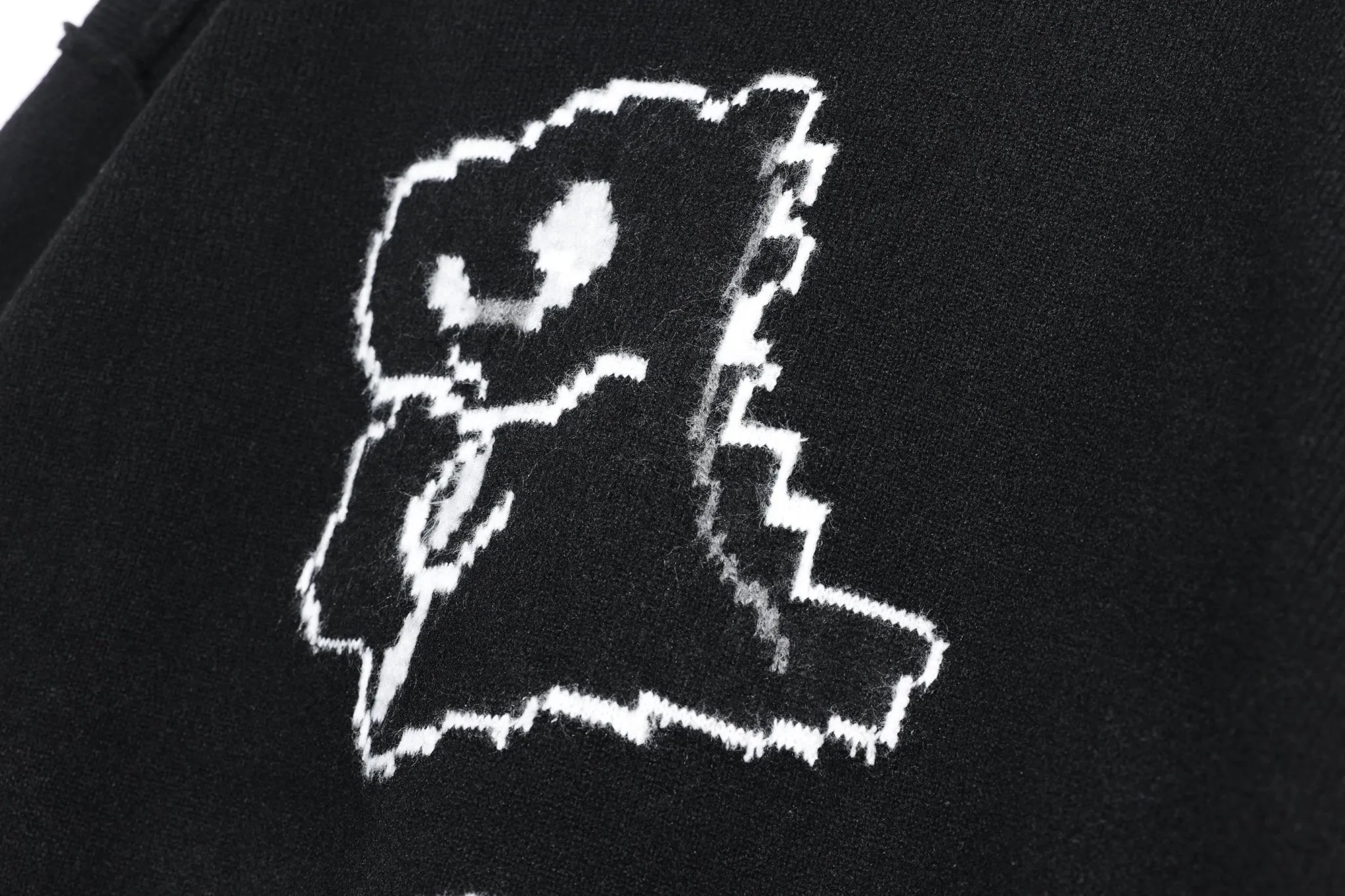 Worn Dinosaur Graphic Sweater Black