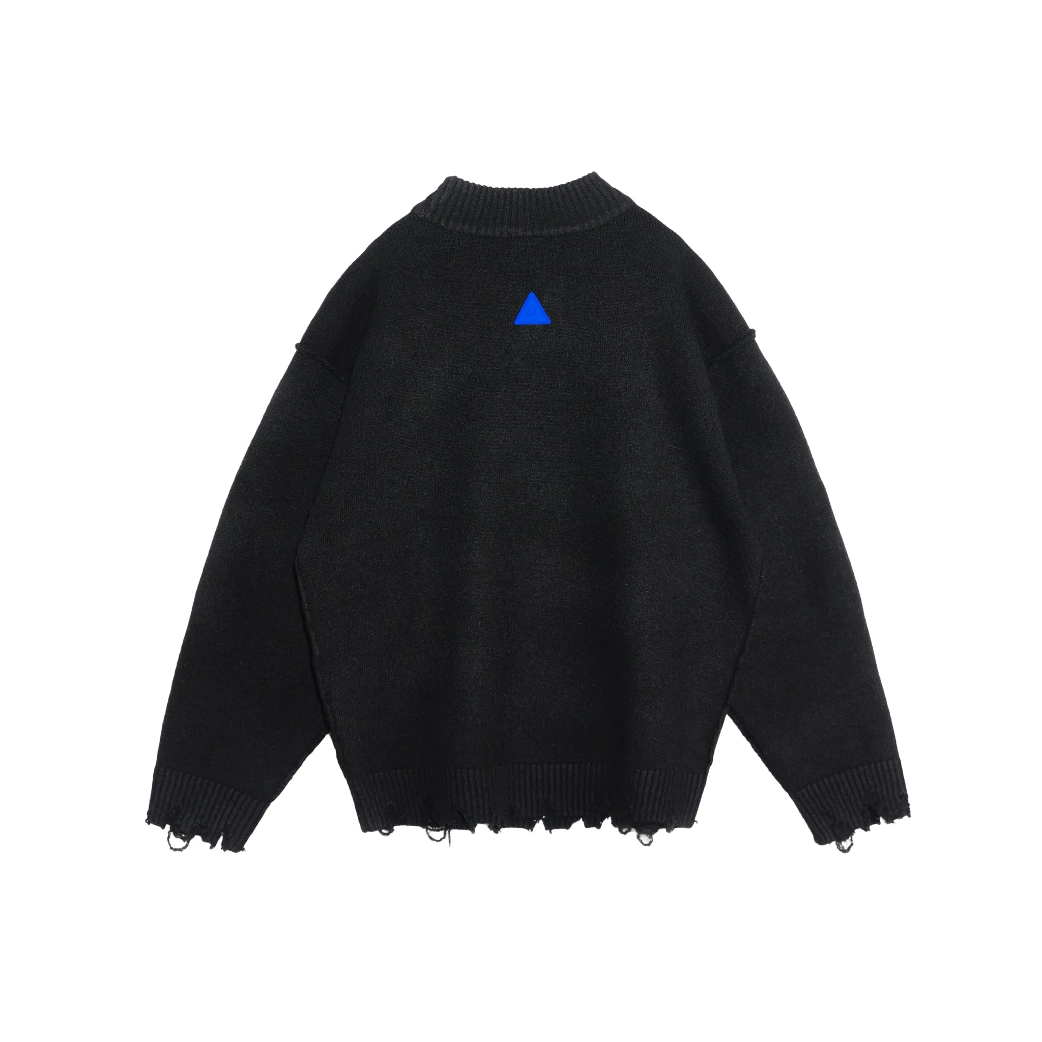 Worn Dinosaur Graphic Sweater Black