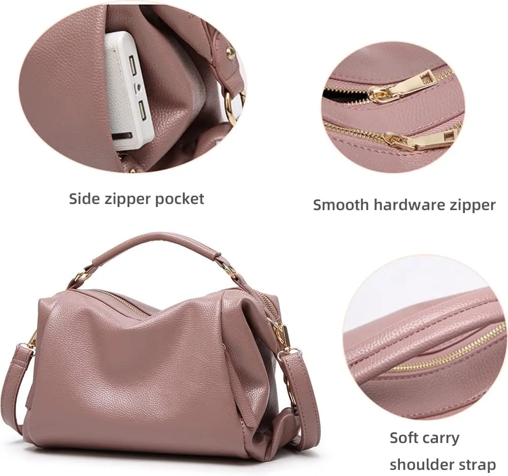 Yohora Top Handle Handbag for Women PU Leather Shoulder Crossbody Bag Satchel Purse Wallet with Adjustable Strap