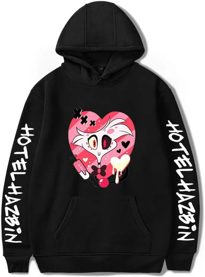 YUYEADZ Hazbin Hotel Merch Unisex Long Sleeve Hoodies Sweatshirt Women Men Fashion Pullover Clothes