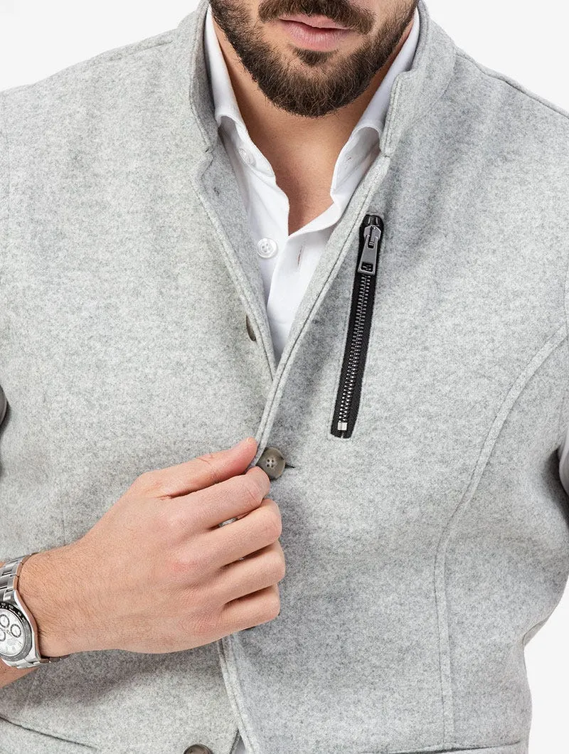 ZEKE VEST IN GREY