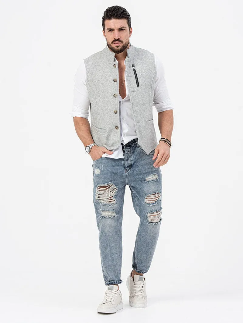ZEKE VEST IN GREY