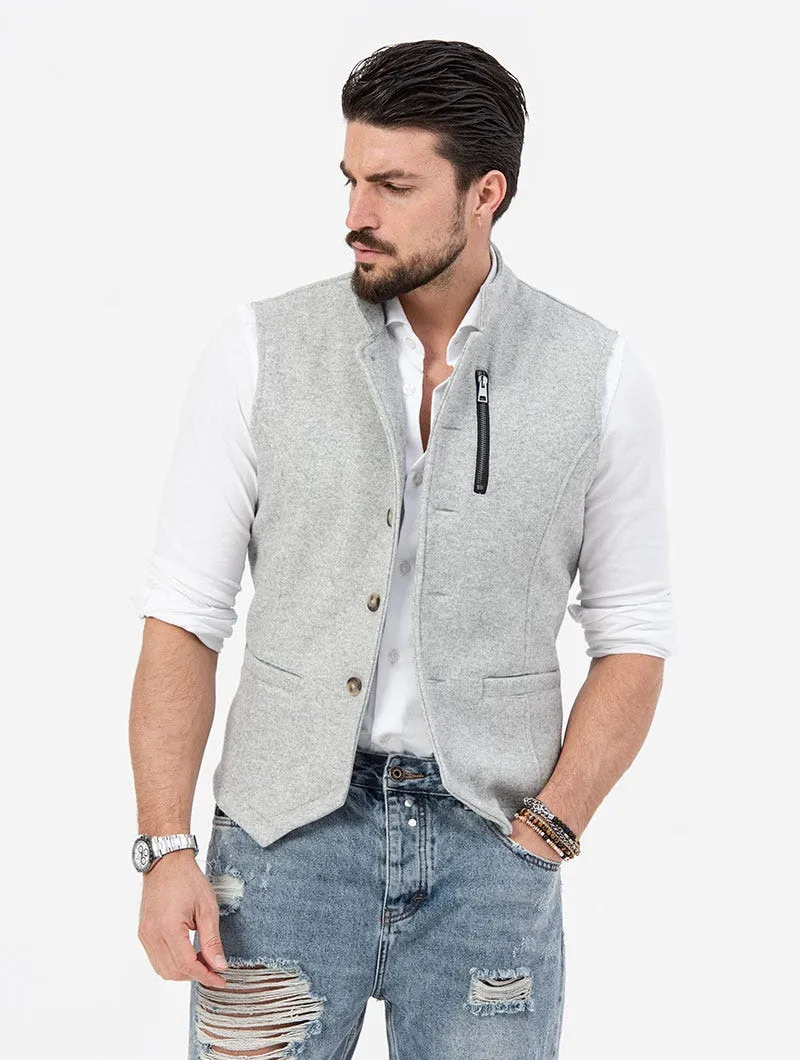 ZEKE VEST IN GREY