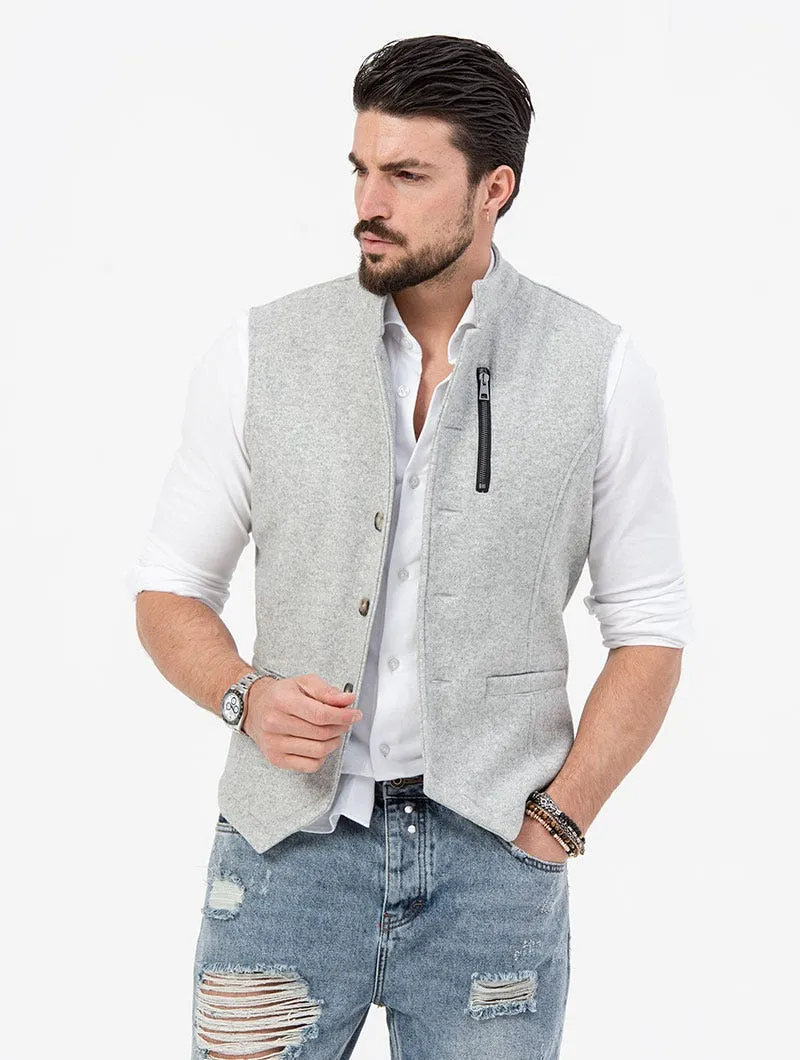ZEKE VEST IN GREY