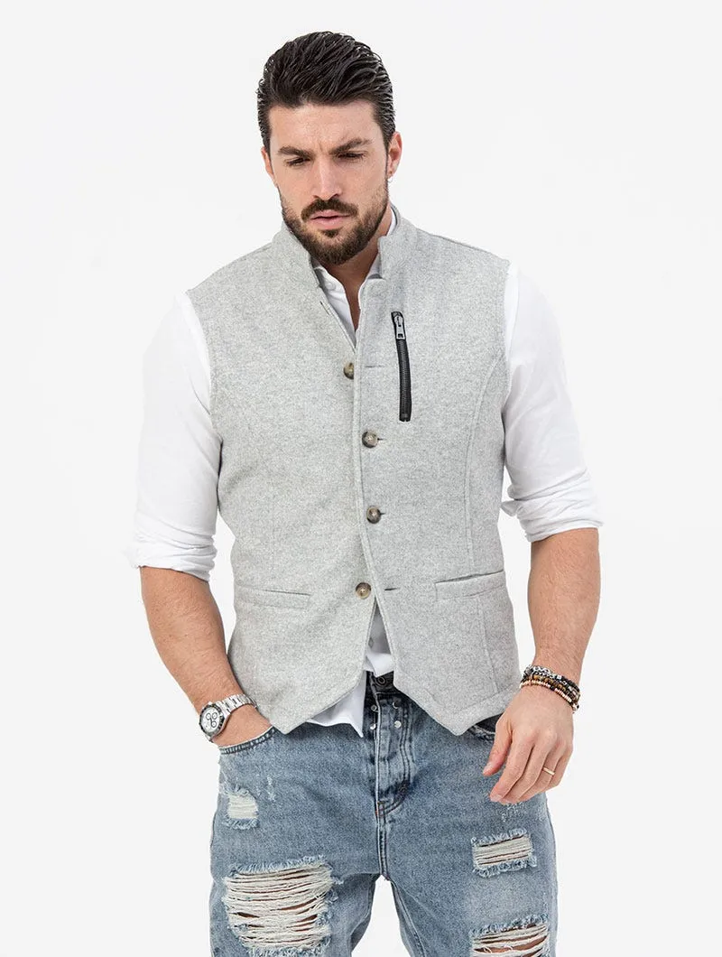 ZEKE VEST IN GREY