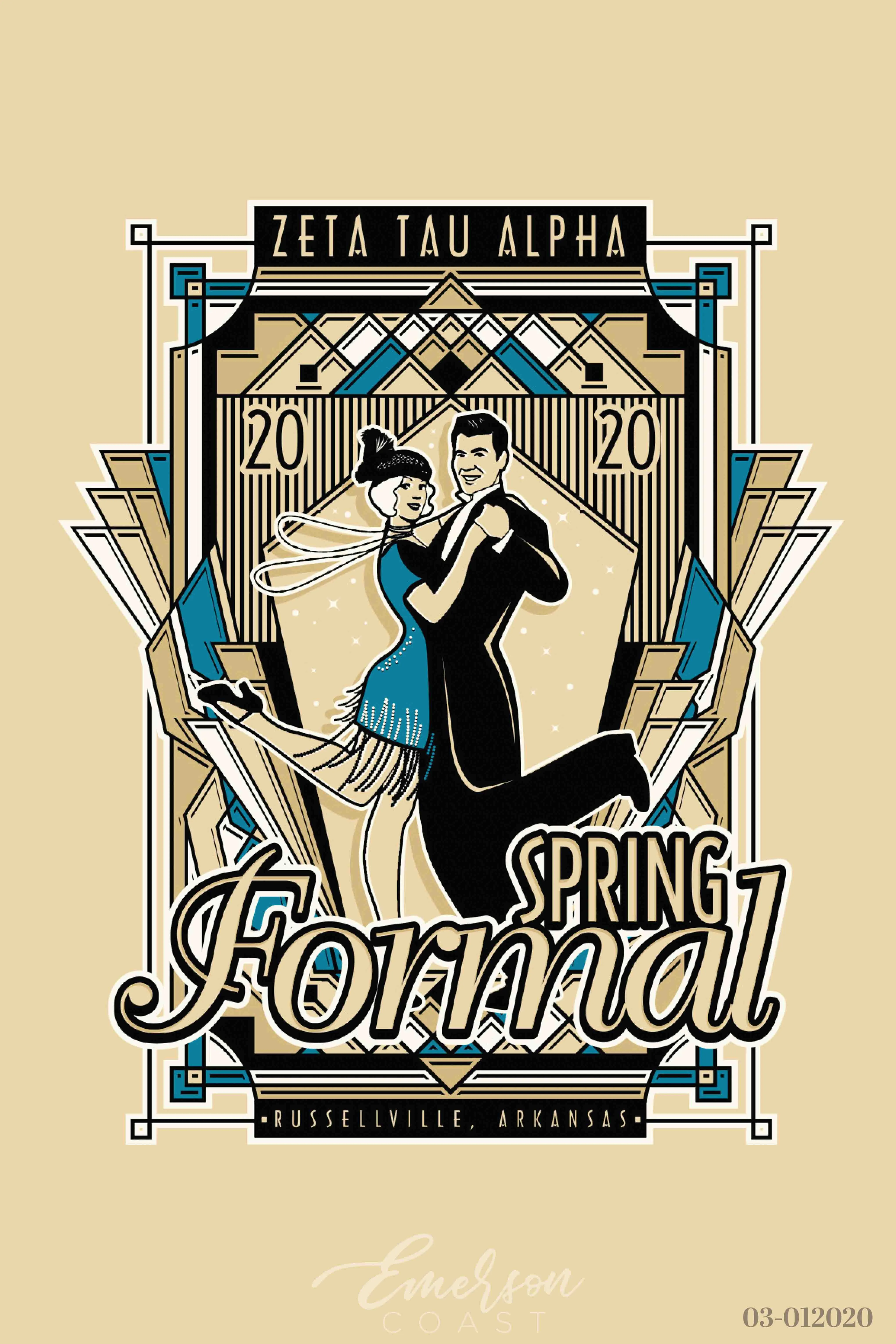 Zeta Tau Alpha Arkansas Tech University Spring Formal T-shirt